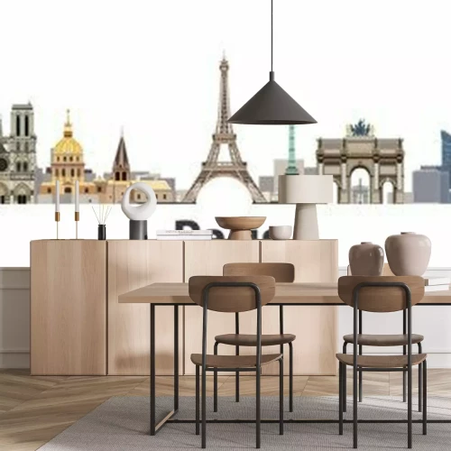 Sticker  Skyline de la ville de Paris vecteur