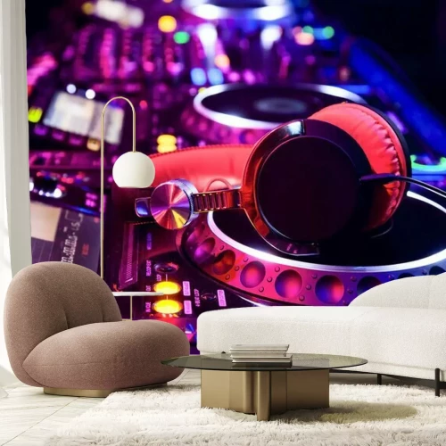 Papier peint  Table de mixage DJ et écouteurs