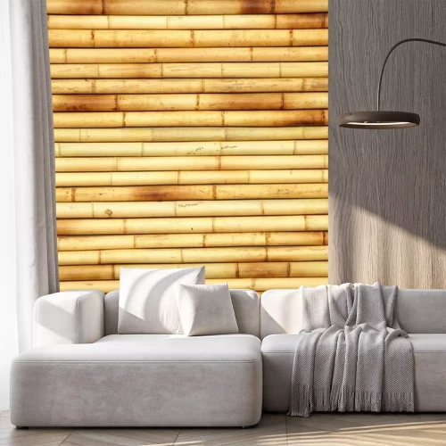 Papier peint  Mur horizontal en bambou