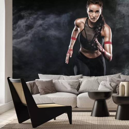 Papier peint  Femme athlétique en train de courir