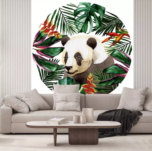 Sticker  Hawaï tropical laisse dans un style aquarelle isolé. Aquarelle fleur sauvage pour le fond, la texture, le motif de l'enveloppe, le cadre ou la bordure.