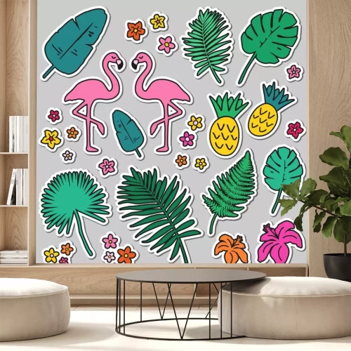 Sticker  Ensemble d'autocollants tropicaux