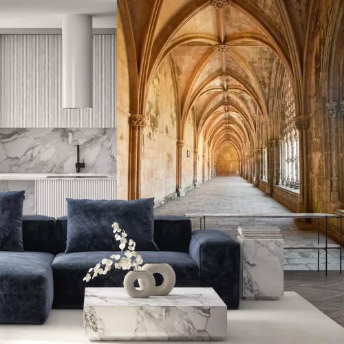 Papier peint  Colonnes dans un e cathédrale ancienne