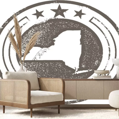 Sticker  Dessiné à la main New York State Design