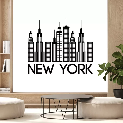 Sticker  conception d'illustration vectorielle de new york city scène