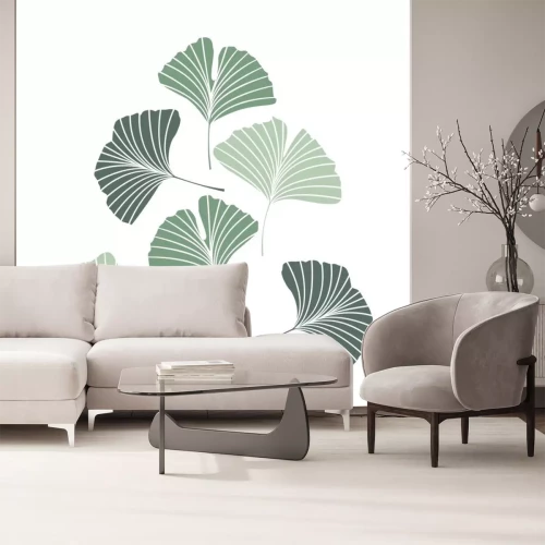 Sticker  Feuilles exotiques dans différentes nuances de vert