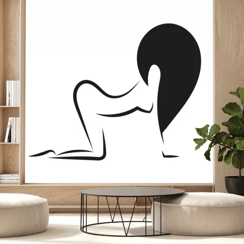 Sticker  silhouette femme cul