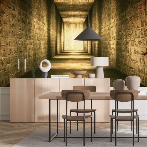 Papier peint  Tunnel égyptien des hiéroglyphes couloir Vintage