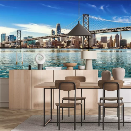 Papier peint  La ville de San Francisco par une journée ensoleillée