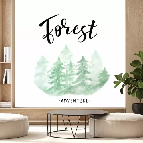 Sticker  Illustration vectorielle de lettrage "Forest".