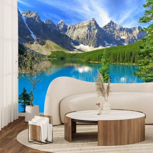 Papier peint  Panorama canadien de lacs et de montagnes
