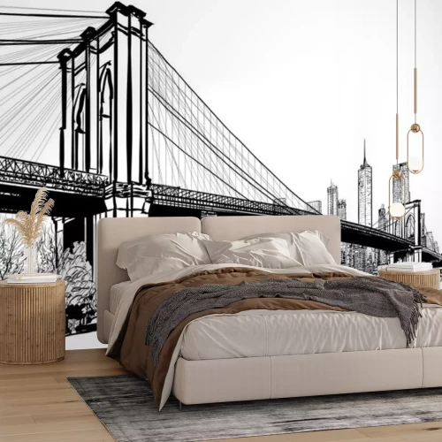 Sticker  Le pont de Brooklyn à New York