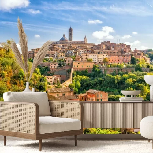 Papier peint  Paysage de Sienne en Toscane