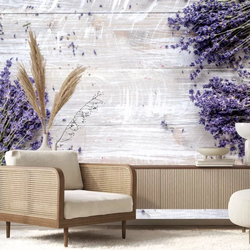 Papier peint  Lavande sur les planches