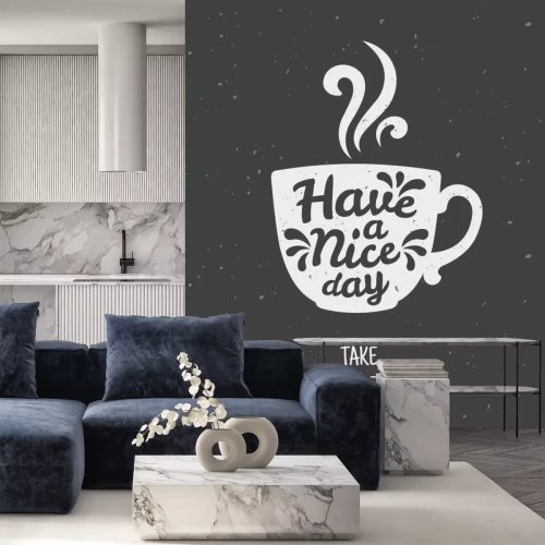 Sticker  Café XXL dans une tasse avec inscriptions