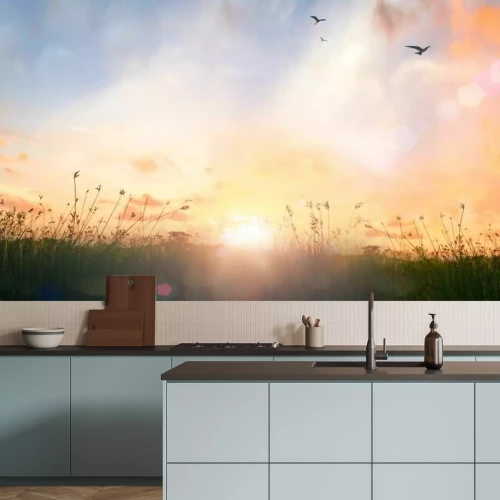 Papier peint  Prairie en plein soleil