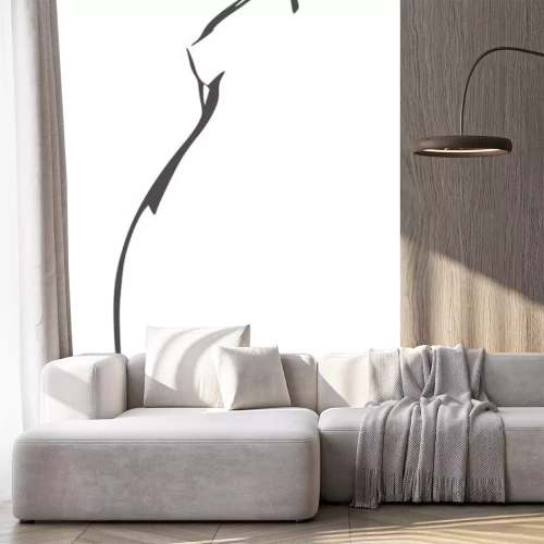 Sticker  Belle fille sexy de remise en forme. Silhouette de femme jolie forme