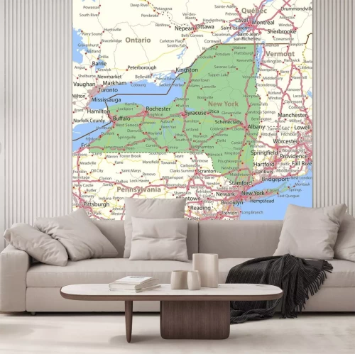 Sticker  New York-États-Unis-VectorMap-A