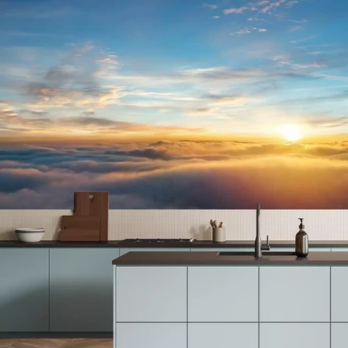 Papier peint  Lever du soleil au-dessus des nuages