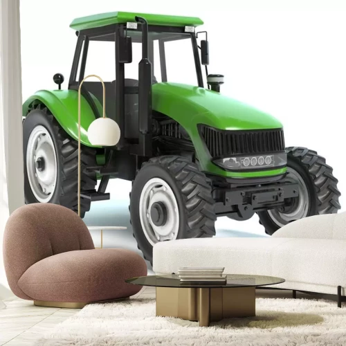 Sticker  Illustration 3D d'un tracteur agricole