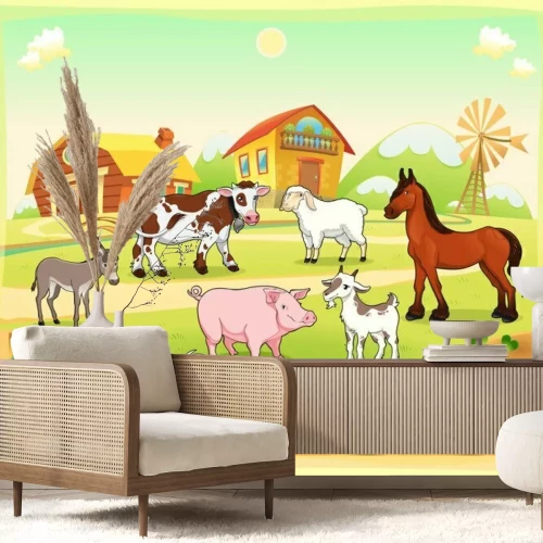 Papier peint  Animaux de la ferme