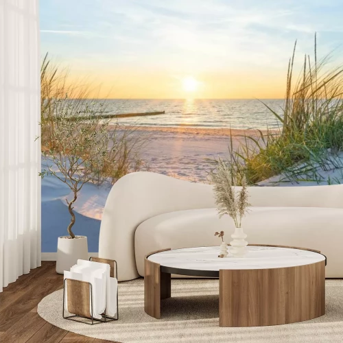 Papier peint  Coucher de soleil sur la mer Baltique