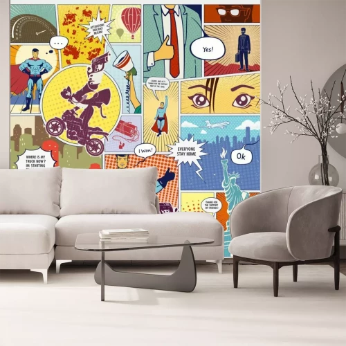 Papier peint  Une bande dessinée de super-héros