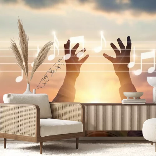 Papier peint  Douve abstraite sur un fond de nature