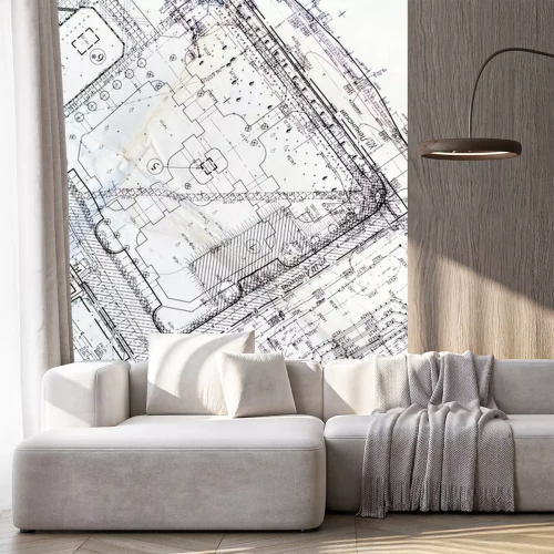Papier peint  Ancien plan architectural de la ville