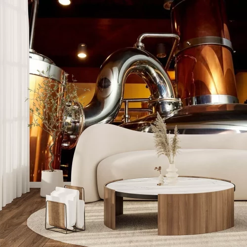 Papier peint  Préparation de la bière dans une brasserie