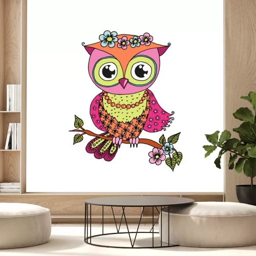 Sticker  Chouette arbre sur une branche