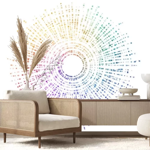 Sticker  Cercle arc-en-ciel à partir de petits points