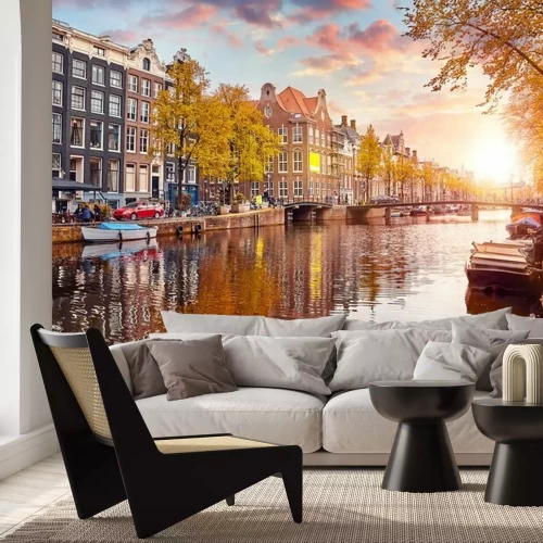Papier peint  Amsterdam en automne