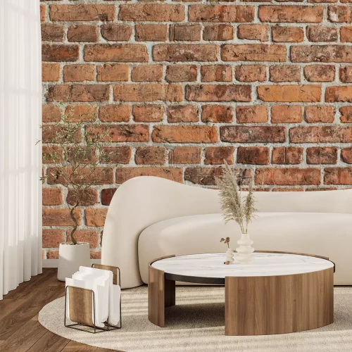 Papier peint  Mur de briques rouges