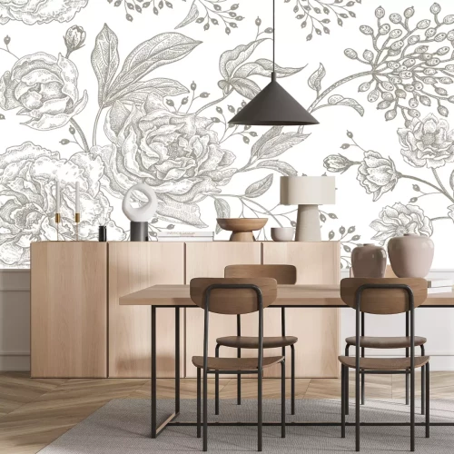 Papier peint  Floral vintage seamless pattern.