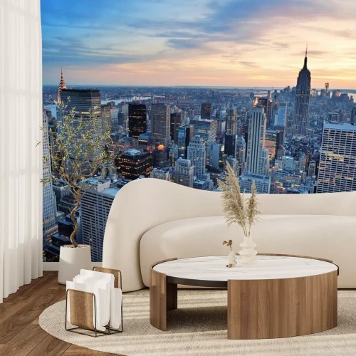 Papier peint  Coucher de soleil panoramique à New York