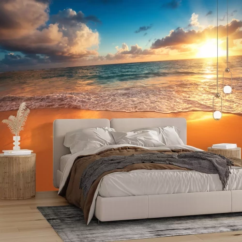 Papier peint  Lever de soleil sur une belle plage