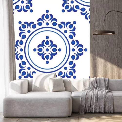 Sticker  Motif ornemental sur fond blanc