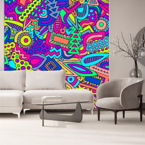 Sticker  Doodle éléments ethniques abstraites tendance modèle d'été 2