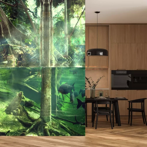 Papier peint  La jungle sous l'eau