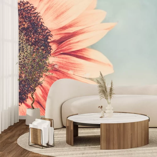 Sticker  Tournesol dans une photo vintage