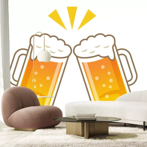 Sticker  ビ ー で カ ン パ イ!