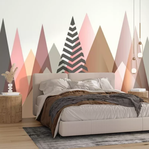 Papier peint  Paysage de montagne abstraite dans la conception de style scandinave