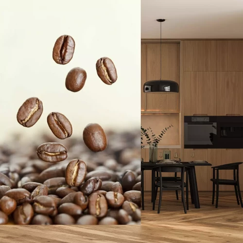 Papier peint  Grains de café qui tombent