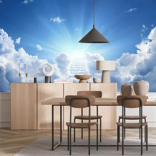 Papier peint  Escalier menant au ciel céleste vers la lumière