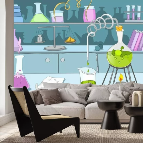 Papier peint  Laboratoire chimique