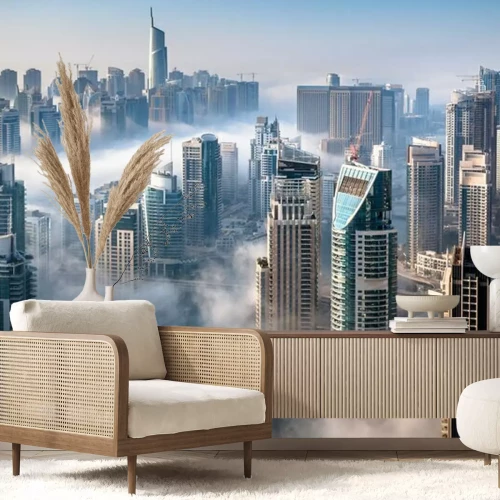 Papier peint  Gratte-ciel du matin dans la brume