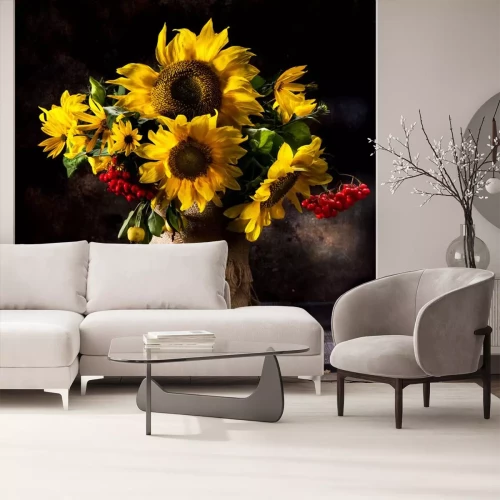 Sticker  Nature morte aux tournesols