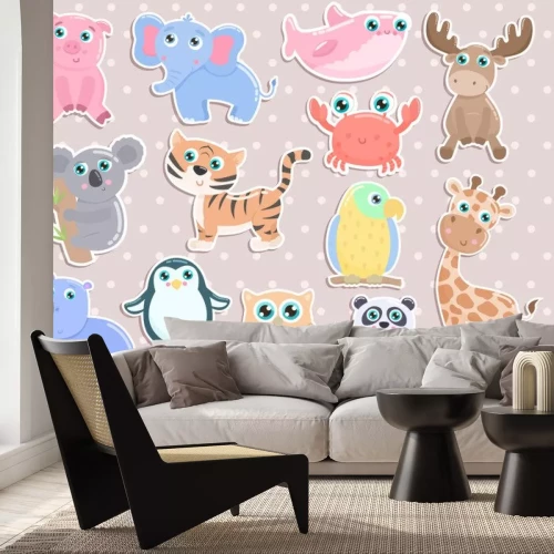 Sticker  Ensemble d'autocollants animaux mignons