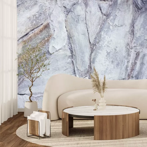 Papier peint  Texture de fond de roche gris lilas Pierre pont mur